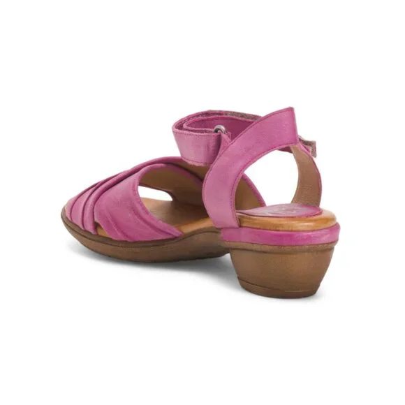 MIZ MOOZ Fuchsia Leather Collette Low Heeled Sandals